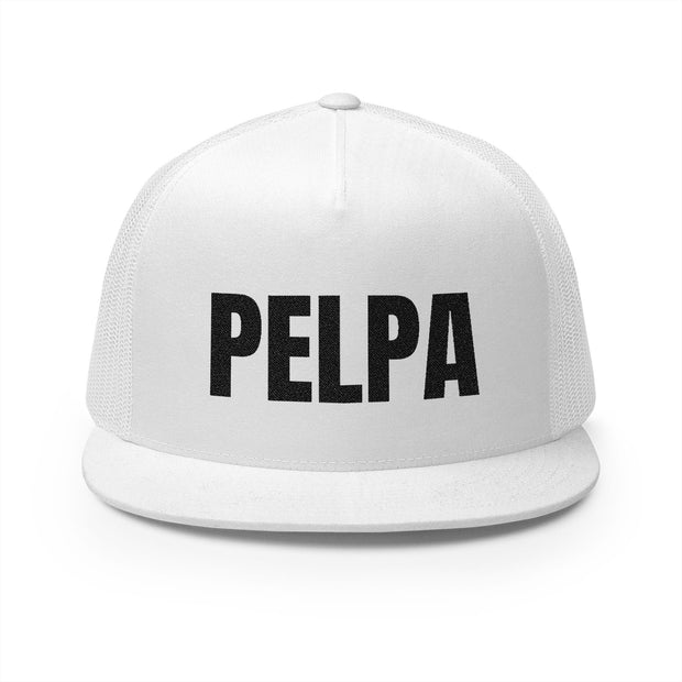 Custom Embroidered 5 Panel Trucker Cap - Red 'PELPA' Hat for Trendsetters