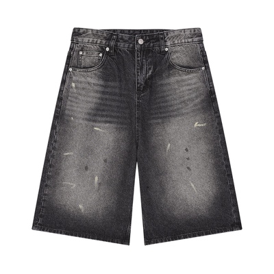 ThunderWorld Washed Loose Fit Denim Shorts – Premium Heavyweight Streetwear