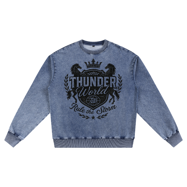 ThunderWorld,RuleTheStorm,ThunderWorldBrand,StreetwearCrewneck,UnisexStreetwear,HeavyweightSweatshirt,LooseFitSweatshirt