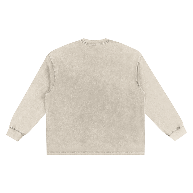 acid wash long sleeve tee ,long sleeve tshirt,long sleeve tee,snow washed tshirt,snow washed tee,long sleeve