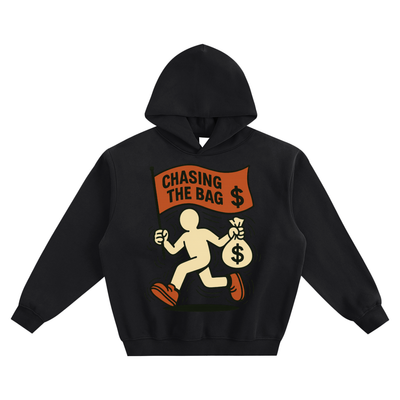 Chasing The Bag,Money Hoodie,Streetwear,Hustle Clothing,Bag Chaser,Motivation Apparel,Heavyweight Hoodie