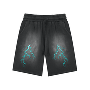 SHORTS,cotton shorts,washed shorts,thunderworld shorts,thunderworld short,fleece,fleece shorts