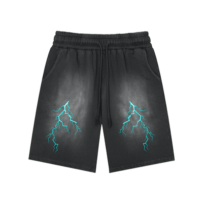 SHORTS,cotton shorts,washed shorts,thunderworld shorts,thunderworld short,fleece,fleece shorts