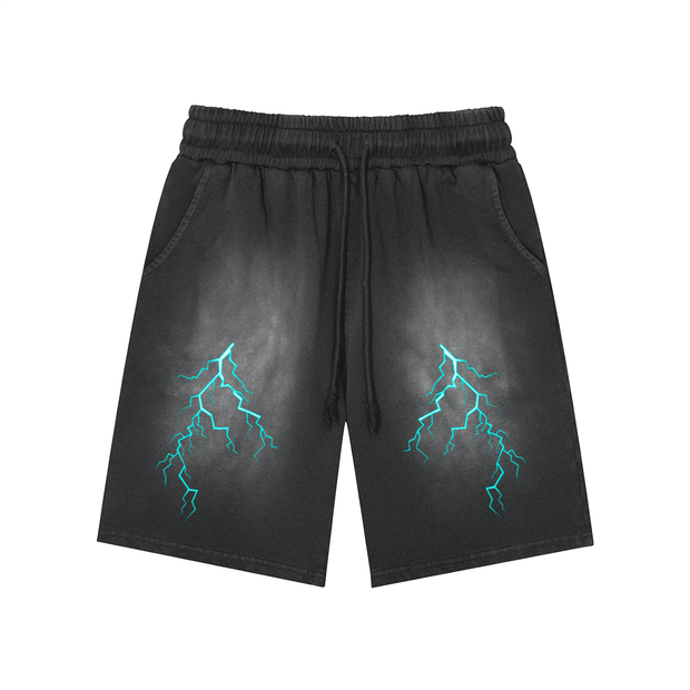 SHORTS,cotton shorts,washed shorts,thunderworld shorts,thunderworld short,fleece,fleece shorts