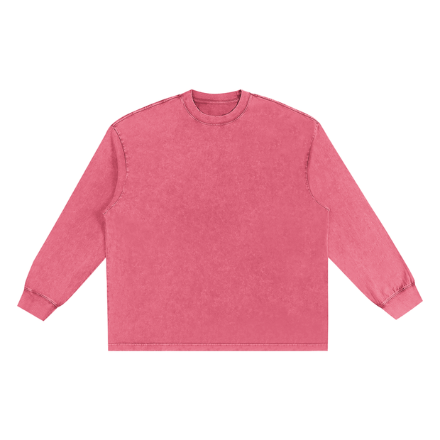 acid wash long sleeve tee ,long sleeve tshirt,long sleeve tee,snow washed tshirt,snow washed tee,long sleeve