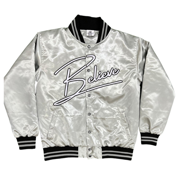 Satin Jacket Believe (Silver)