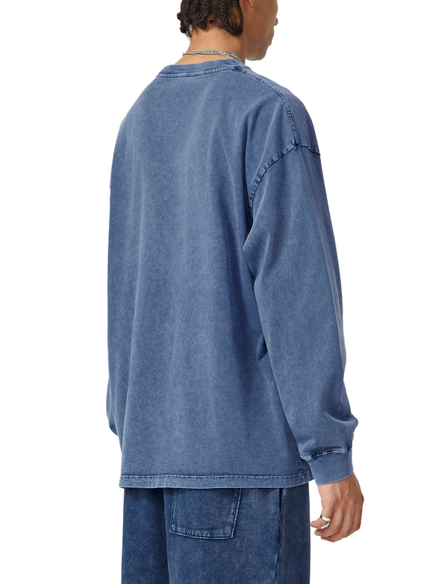 acid wash long sleeve tee ,long sleeve tshirt,long sleeve tee,snow washed tshirt,snow washed tee,long sleeve