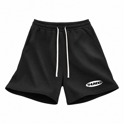 ThunderWorld Heavyweight Washed Cotton Shorts | 350 GSM Premium Unisex Streetwear Shorts